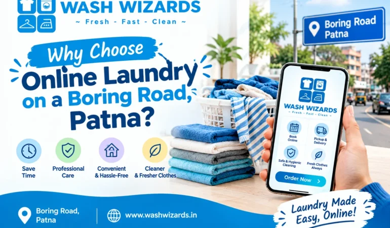 Online laundry on a boring road in Patna with convenient clothing care
